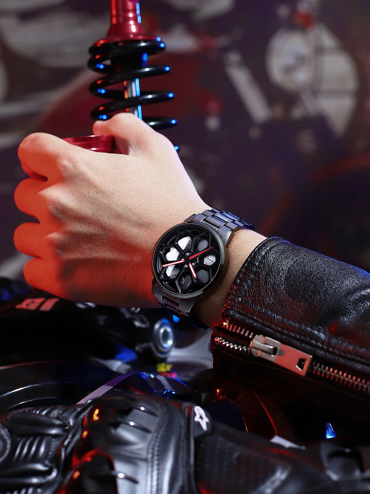 Original 3D Official Gyro Rim Watch High Quality Wholesale Wheel Watches Quartz Waterproof Wrist Car Wheel Watch Lambo URUS