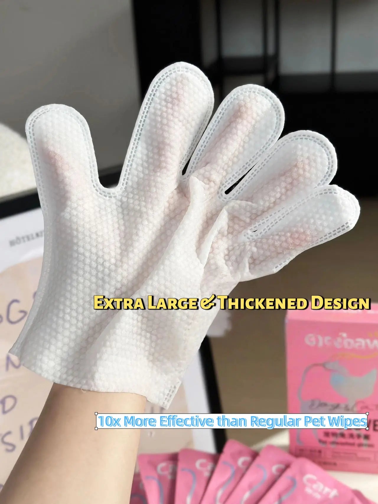 OEM/ODM Biodegradable Organic Easy to Carry Pet Gloves Finger Teeth