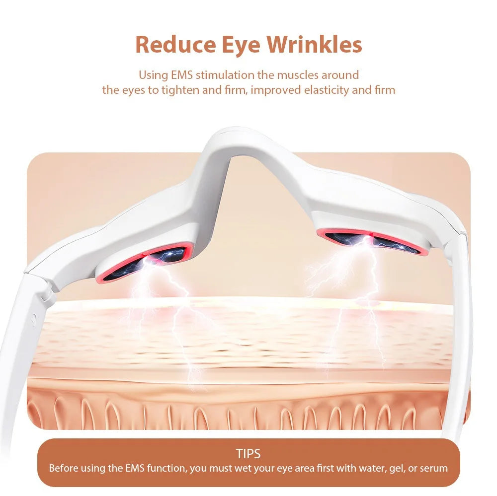 EMS Microcurrent Infrared Heated Eye Massager Vibration Lift Skin