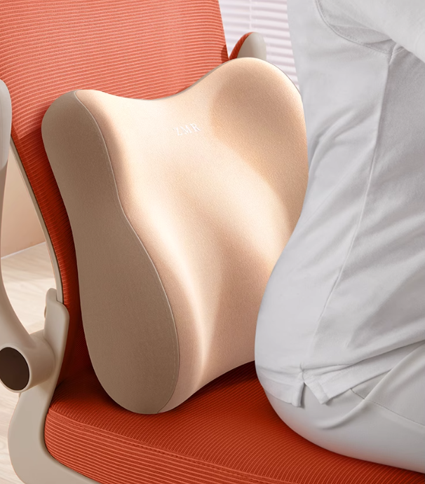 Ergonomic Office Chair Cushion – Memory Foam Lumbar & Neck Support with Massage Feature