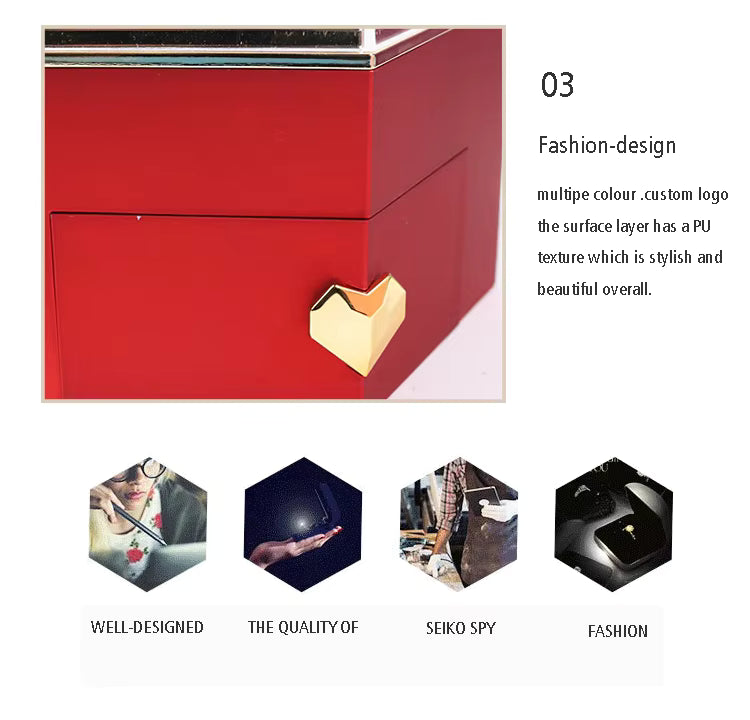 Forever Bloom Heart Acrylic Eternal Rose Jewelry Gift Box