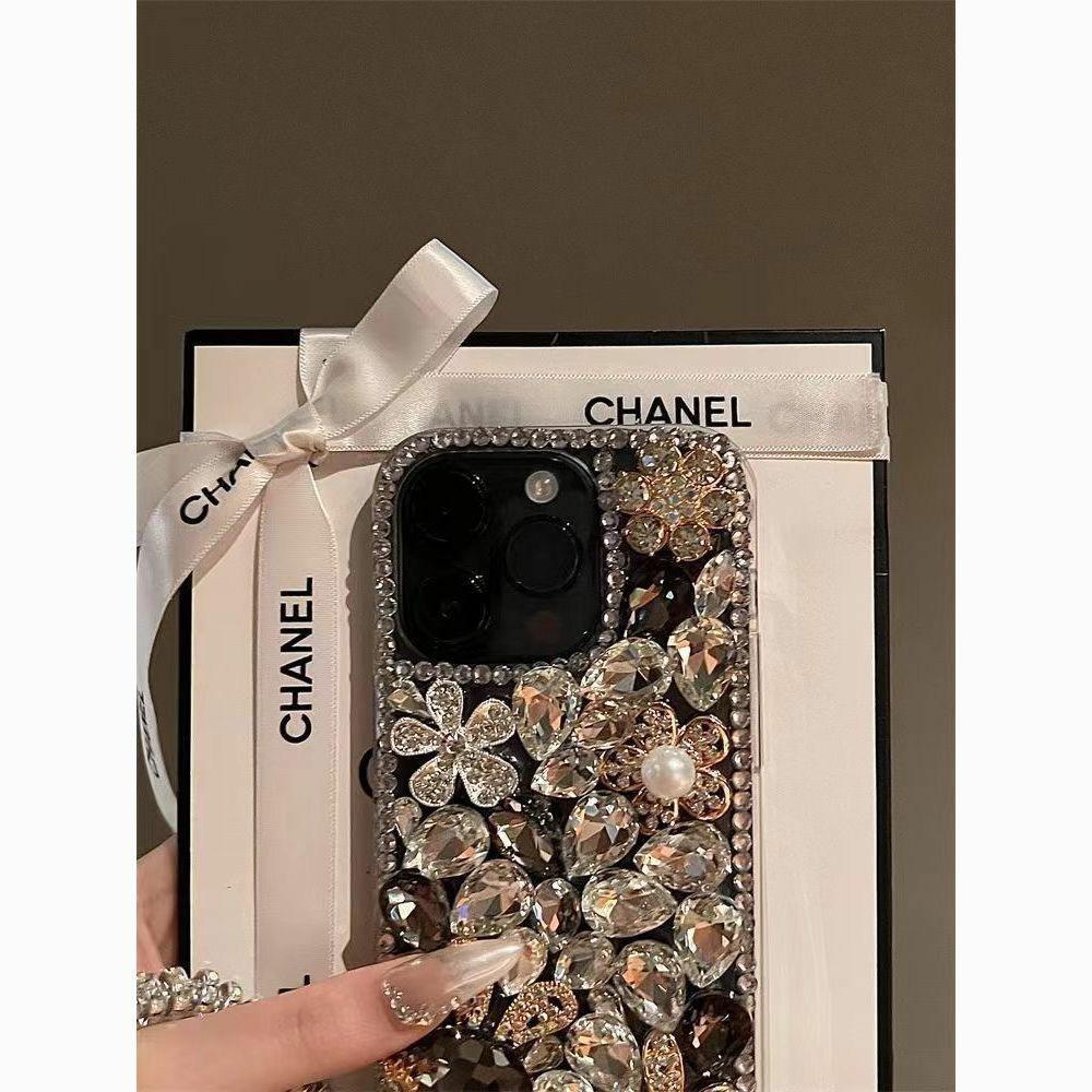 Luxury Bling Rhinestone Flower Protective Case for iPhone