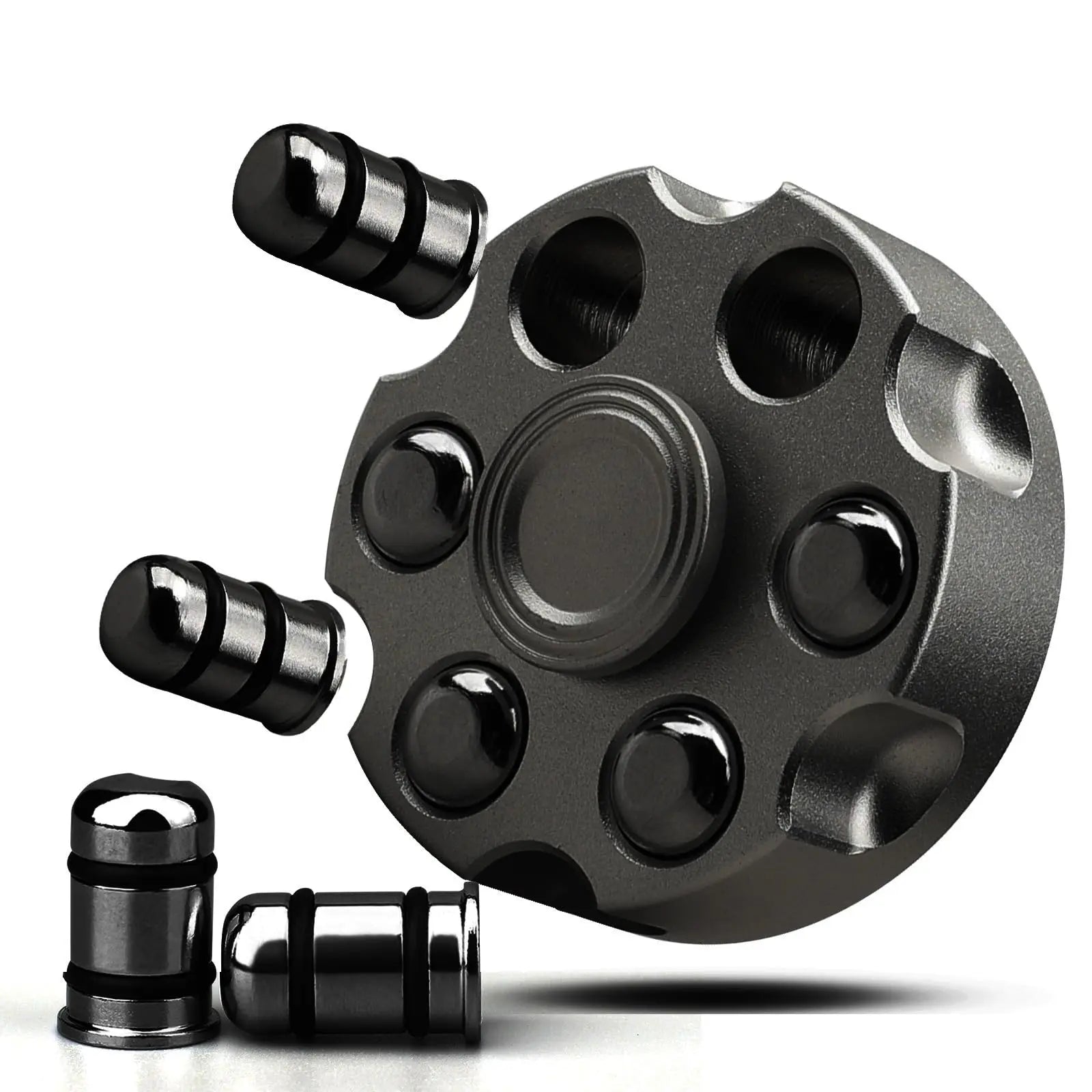 Alloy Brass Revolver Spinner - Stress Relief Toy