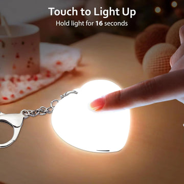 GlowHeart Touch LED Handbag Light – Type-C Rechargeable Smart Bag Lamp