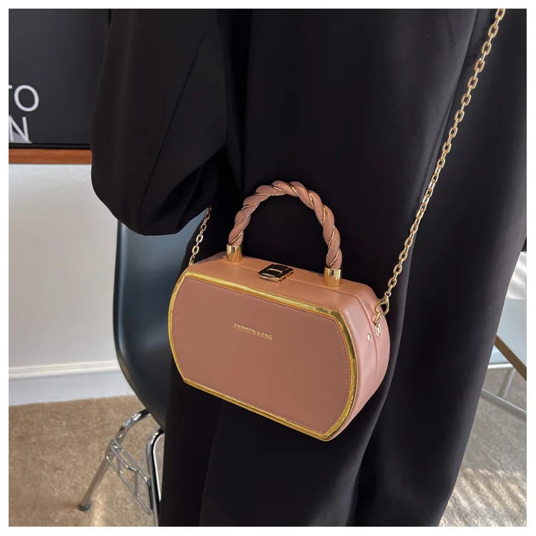 New Fashionable Women's One Shoulder PU Leather Handbag High