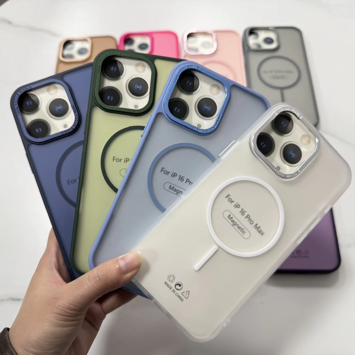 Matte Frosted TPU Silicone Magnetic Case for iPhone – Shockproof Slim Protective Cover