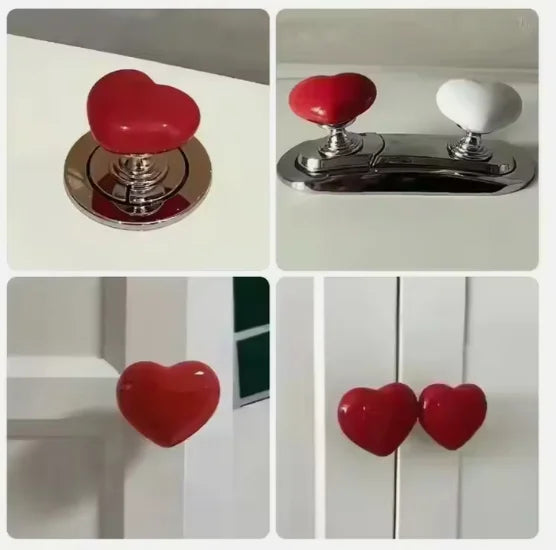 Heart Shape Toilet Flush Button