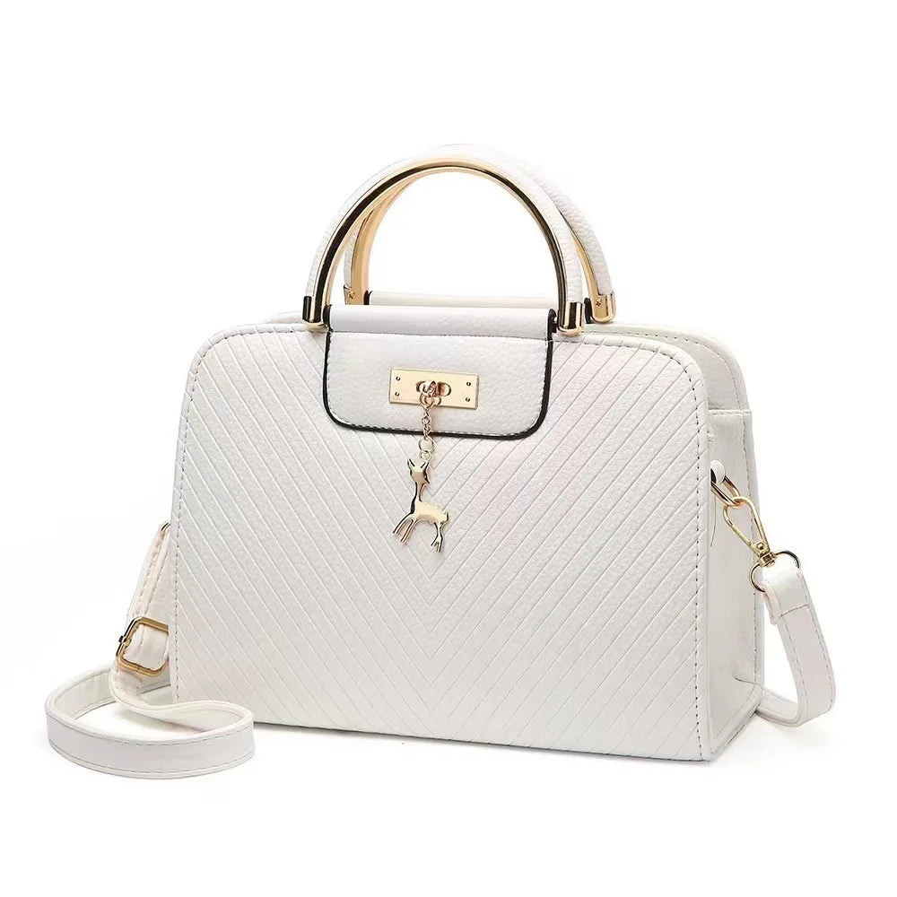 Women's Pure Color PU Small Square Crossbody Bag Luxury Snake Pattern
