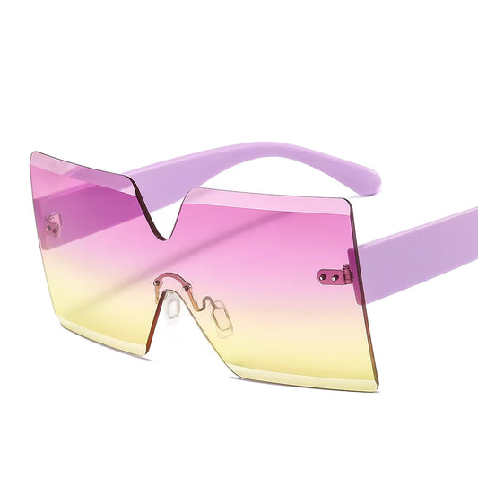 Newest Fashion Ladies One Piece Lens Square Sunglasses