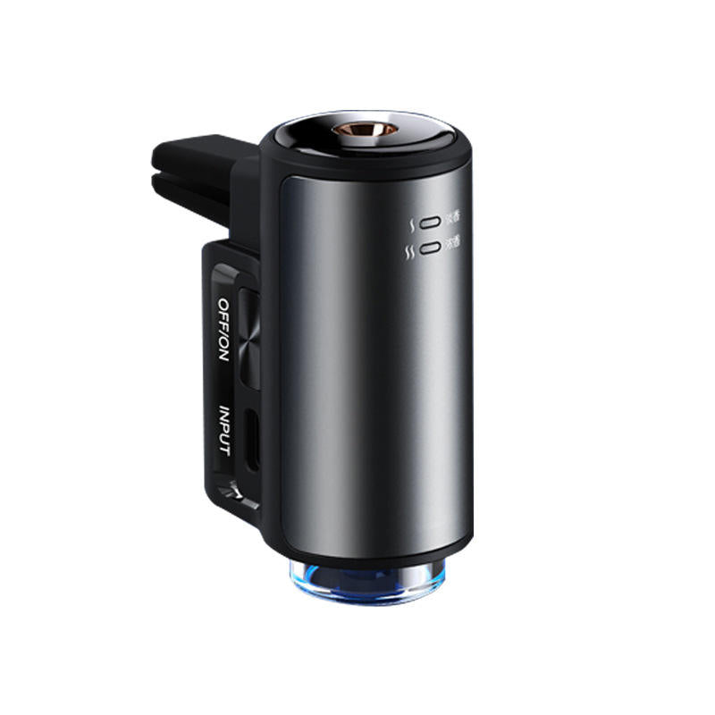 Mini Luxury Car Perfume Diffuser – Metal Vent Clip Air Freshener with Ambient LED Lighting & Essential Oils