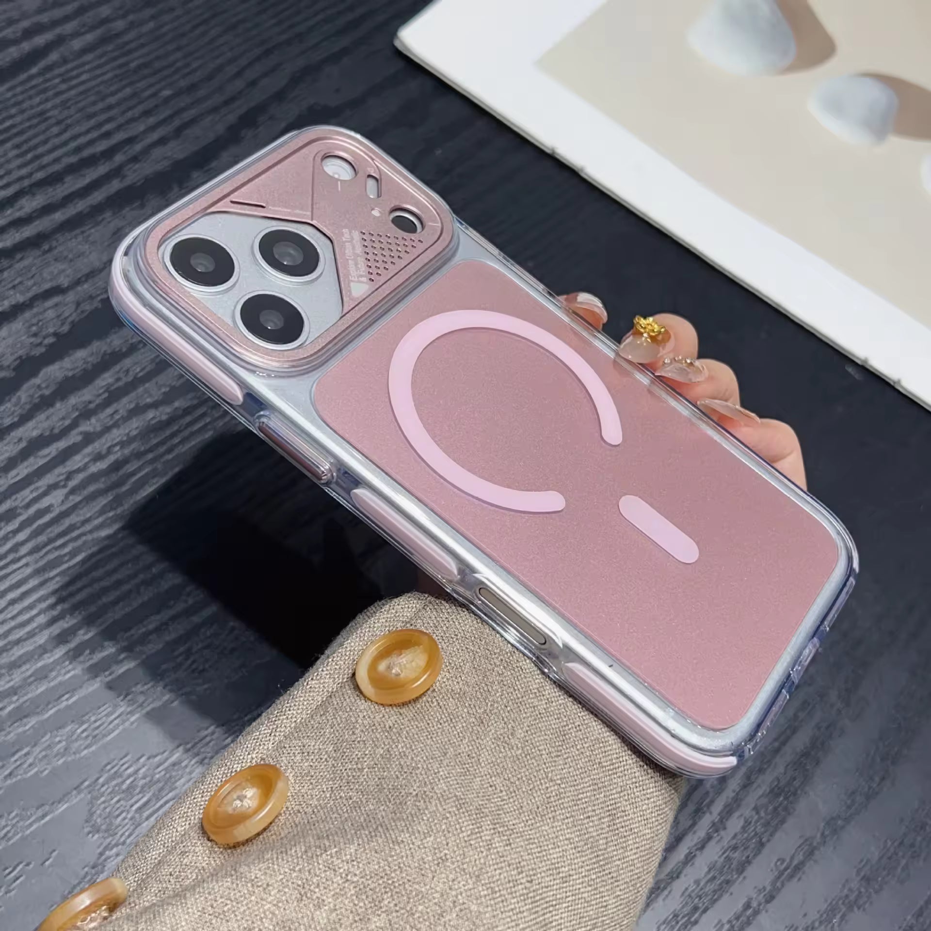 IceCrystal MagShield Case – Luxury Transparent Magnetic Anti-Drop Cover for iPhone