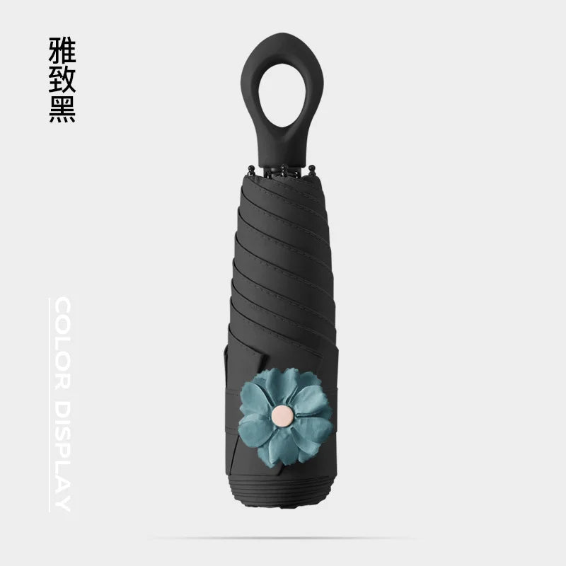Modern Style 5-Fold Flower Umbrella Manual Compact Design