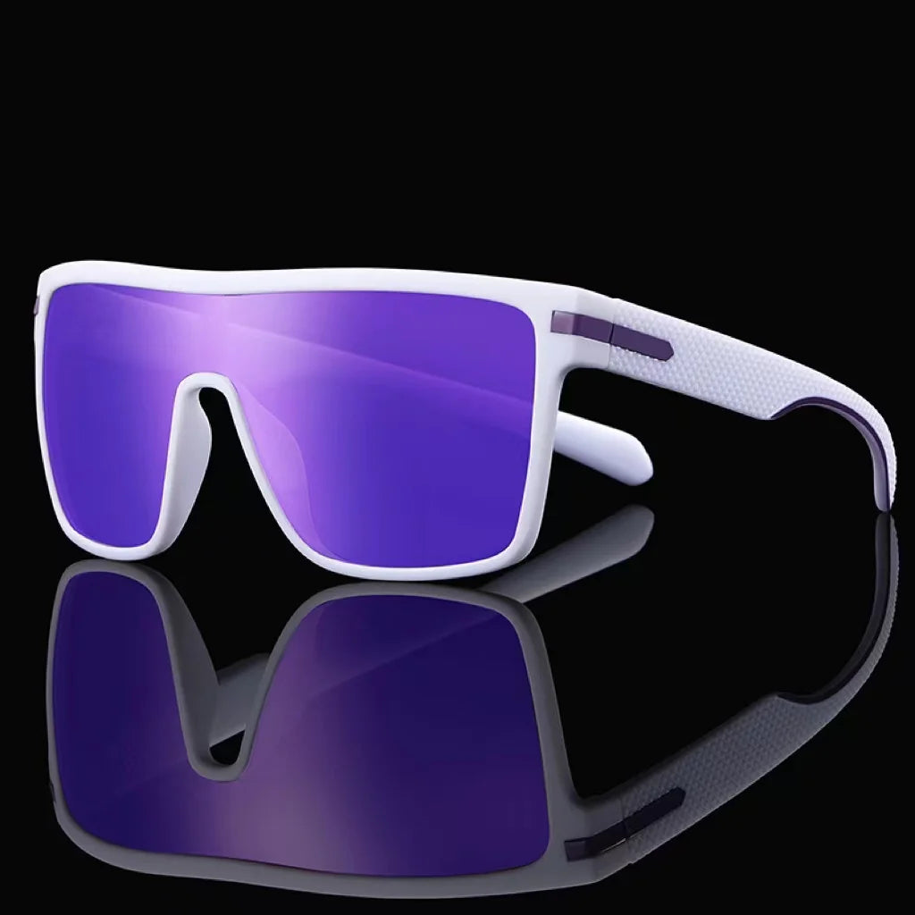 Oversized Transparent Frame Polarized Sunglasses