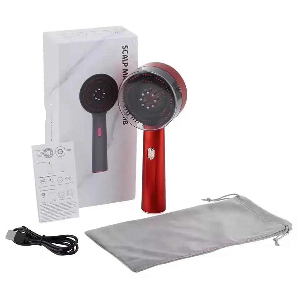 Travel Cordless Electric Scalp Massager Brush Handheld Hair Oil