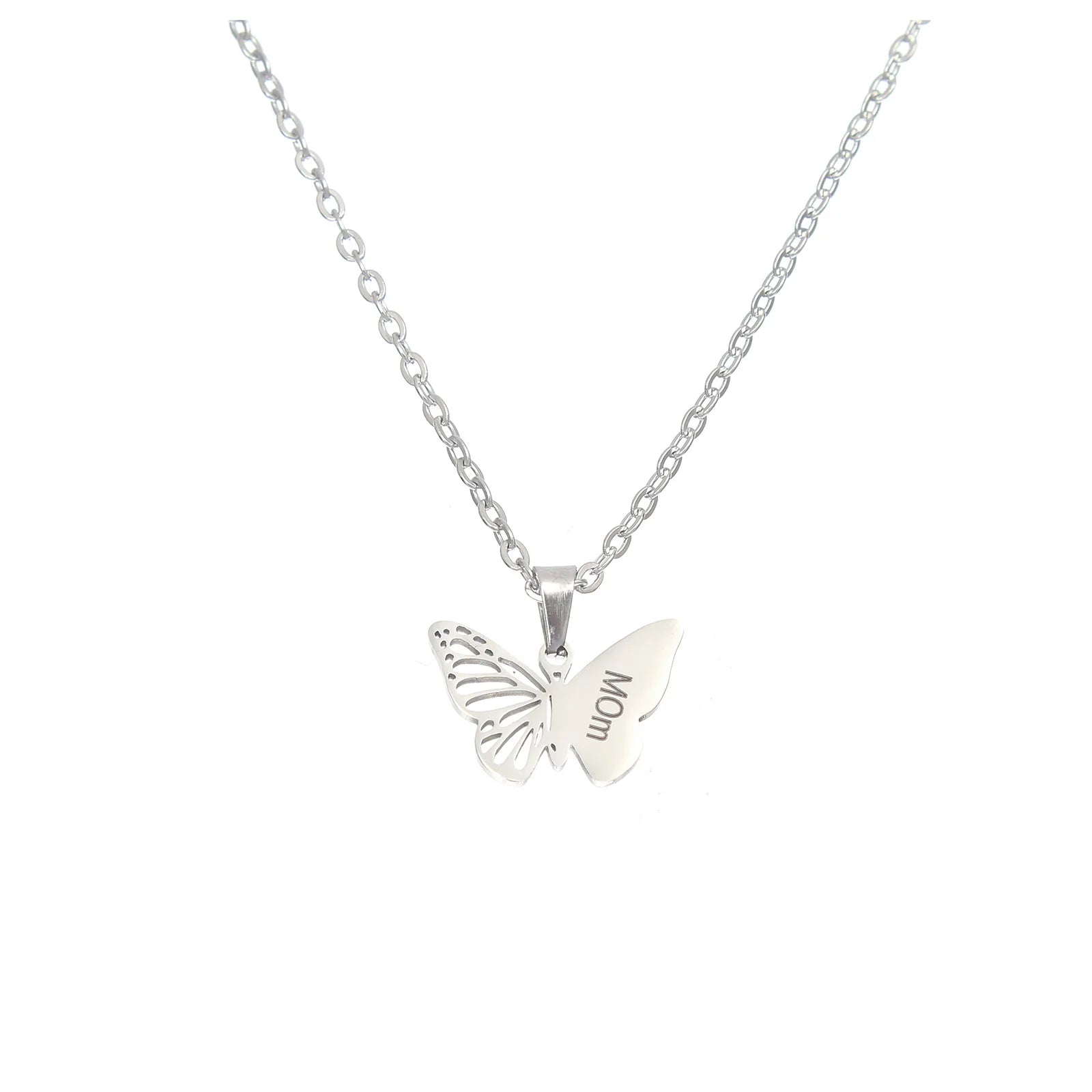 Hollow Butterfly Necklace - Gold & Silver