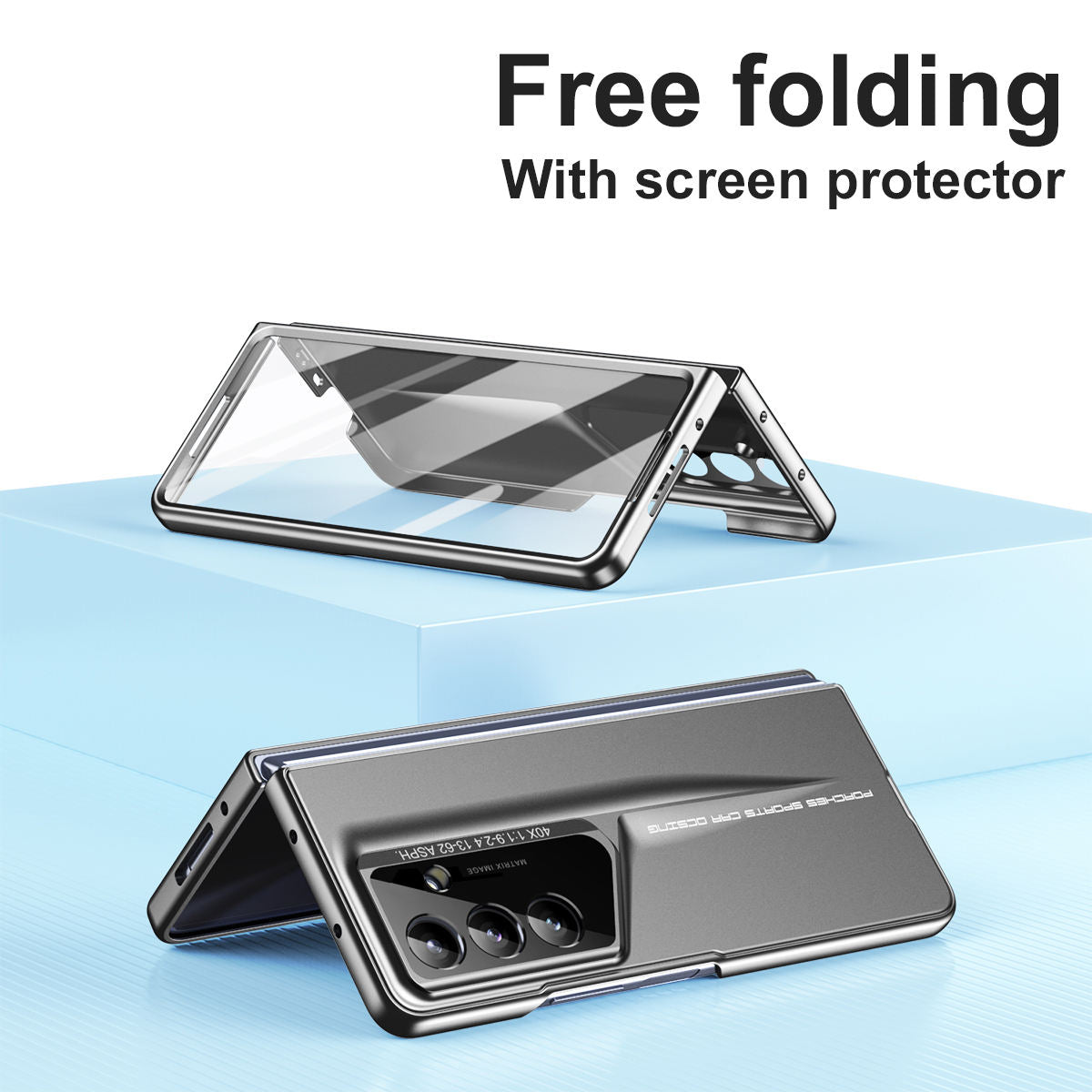 Hinge Pen Slot Armor Case for Samsung Z Fold – 360° Shockproof Cover with Tempered Glass Full Screen Protector