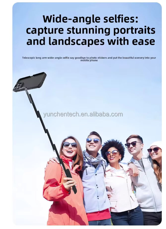 SnapCase 3-in-1 Smart Phone Case – Bluetooth Selfie Stick with Remote Control