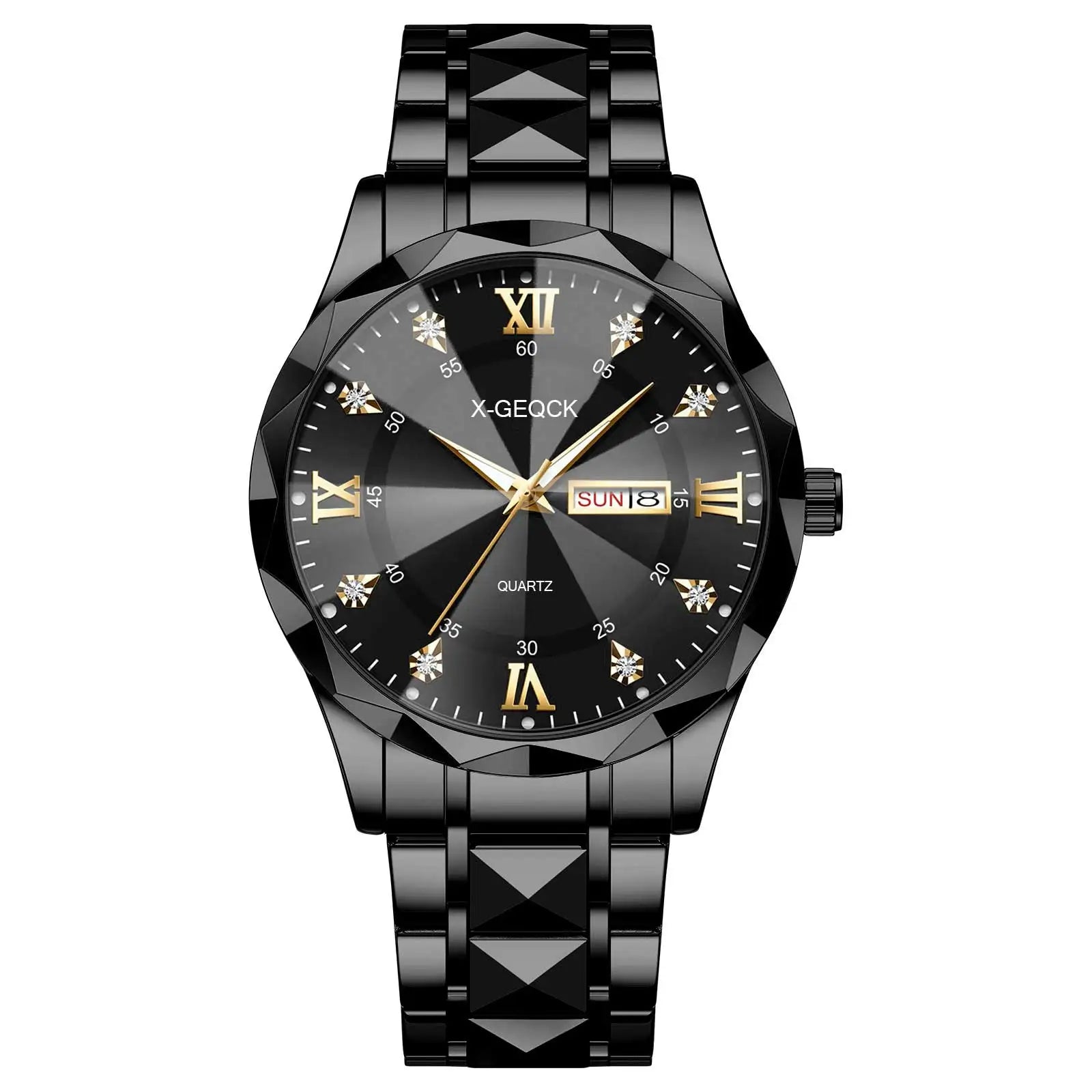 Men's Quartz Watch with Stainless Steel Band