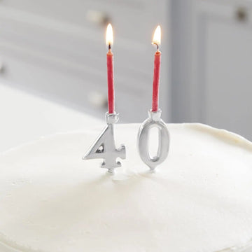 Reusable Metal Number Candle Holders for Birthday Party Cake