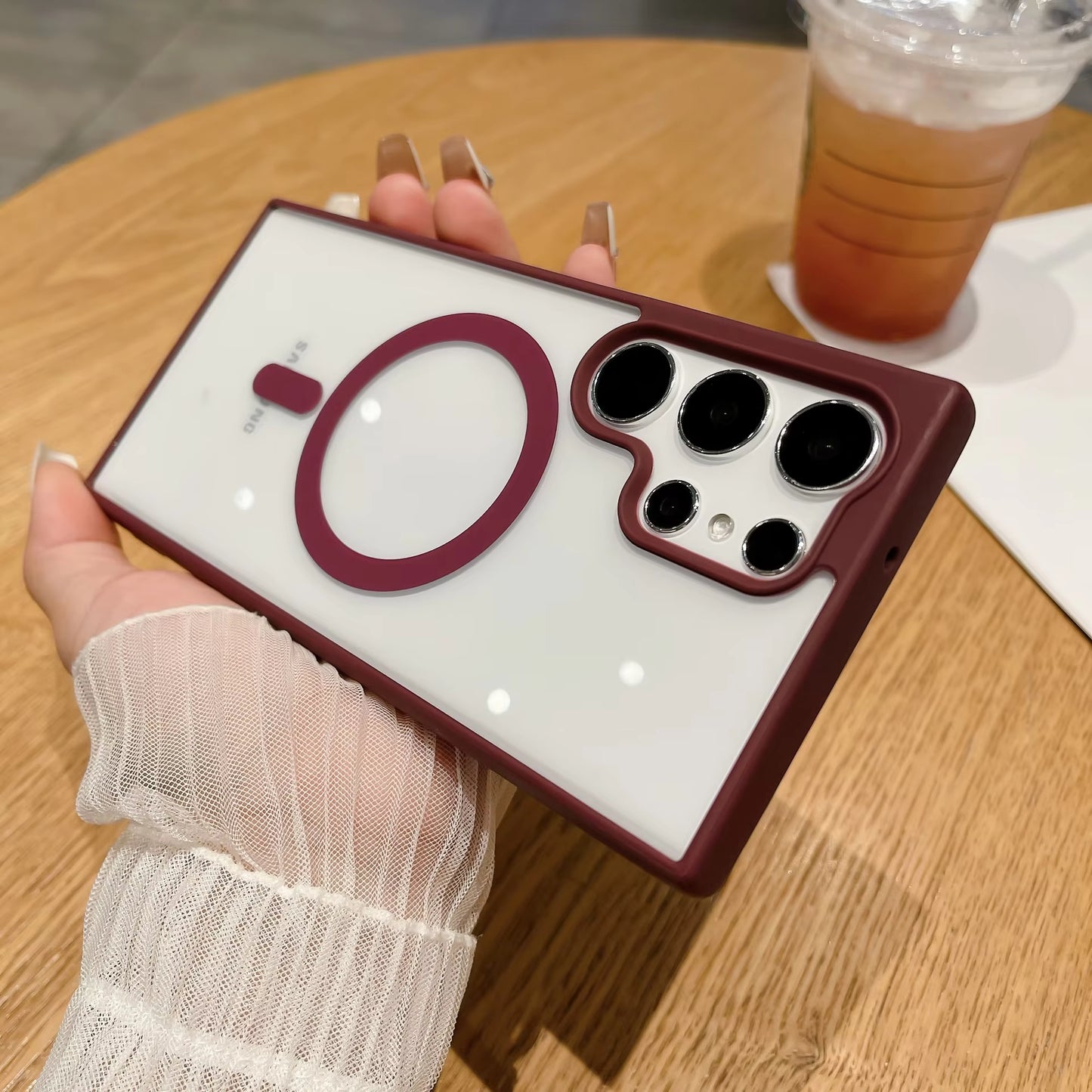 Transparent PC + TPU Case for Samsung – Clear Shockproof Slim Protective Cover