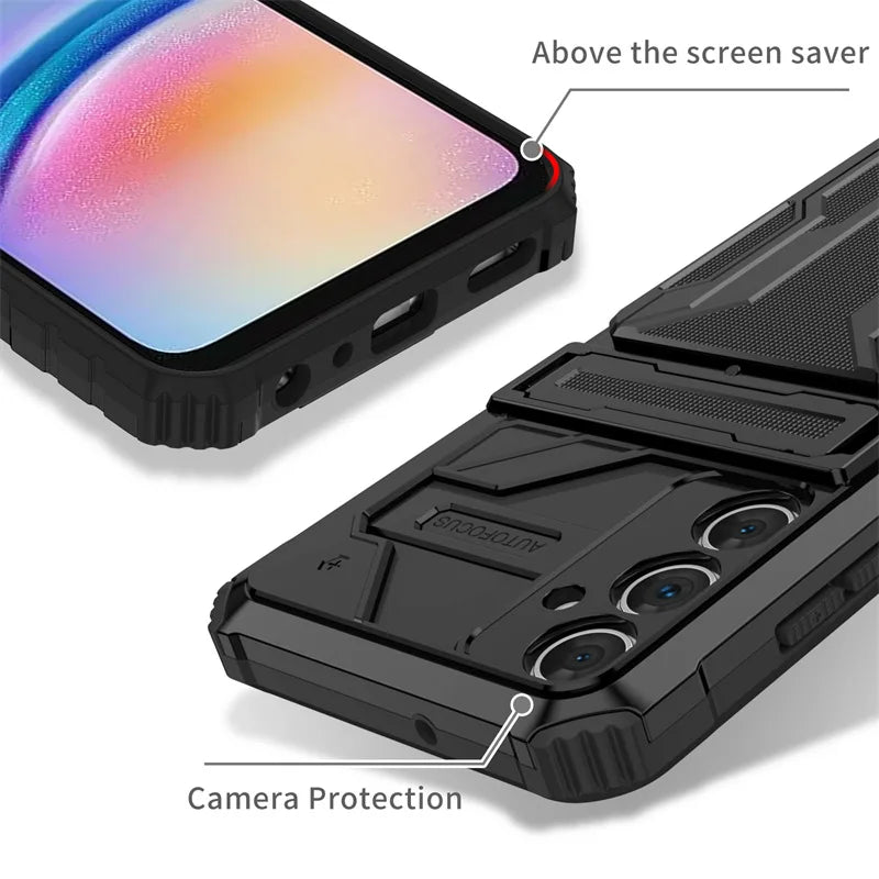 Samsung Galaxy Armor Case with Stand & Card Slot