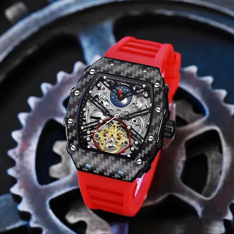 Dulunwe Men's Tourbillon Skeleton Watch