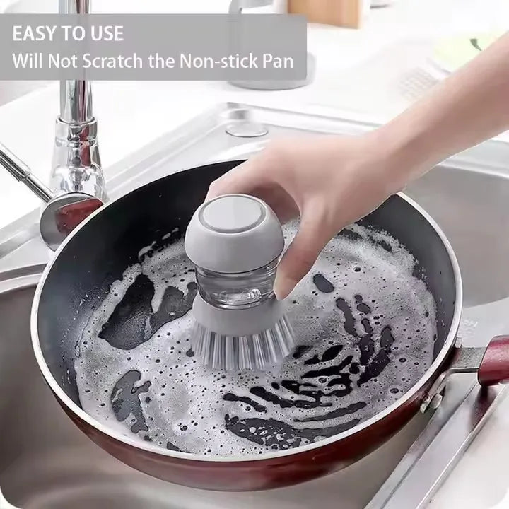 Kitchen Gadgets Dish Brush with Soap Dispenser Home Decor Products