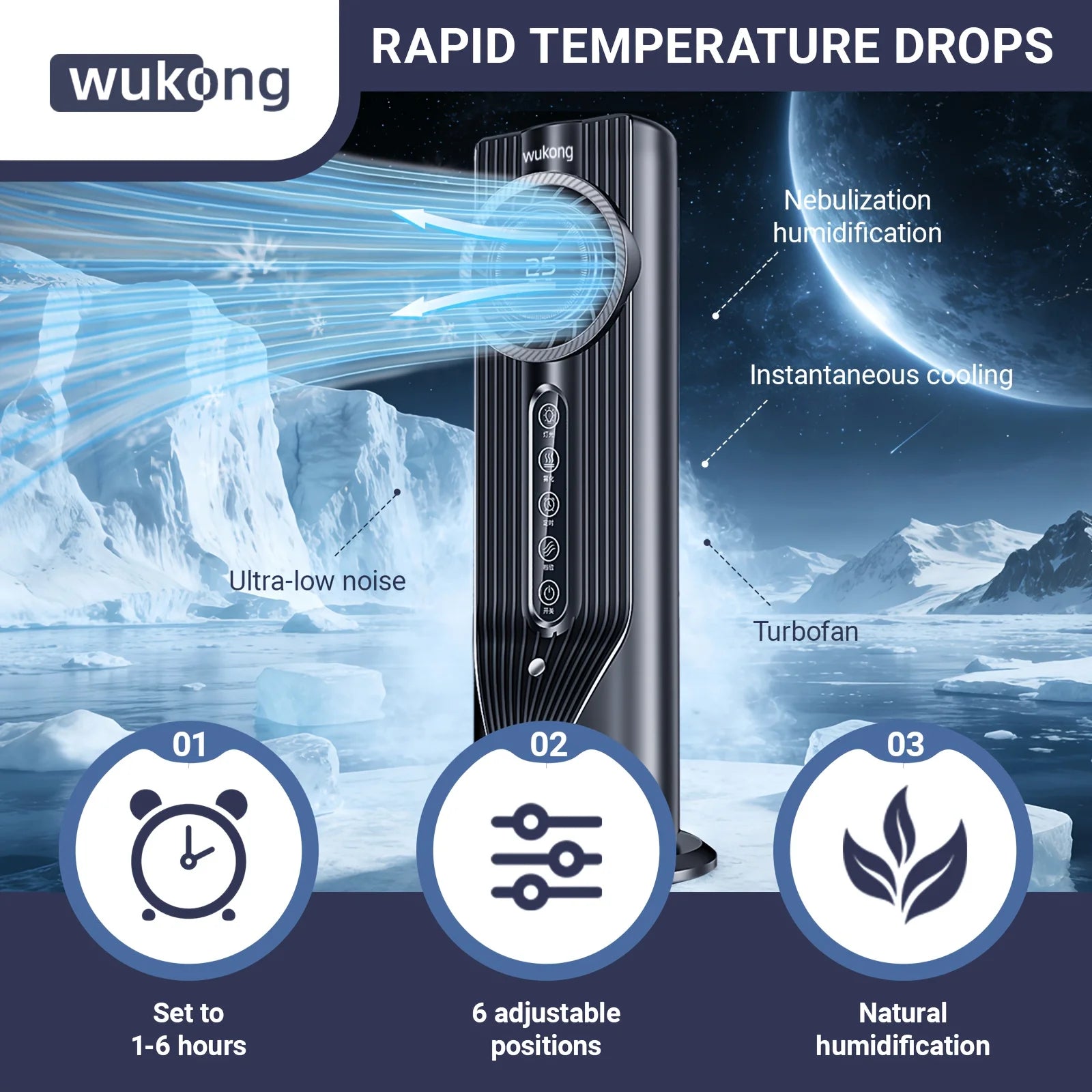 USB Multi-Function Portable Air Conditioner Fan Cooler Mechanical