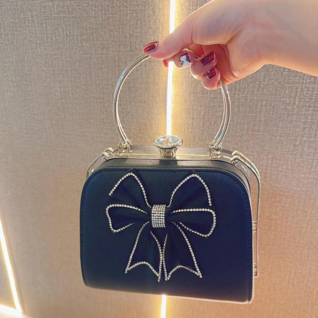 Elegant Satin Bow Evening Bag for Women