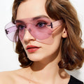 Vintage Designer Sunglasses for Women - Fashion Marginal Frame