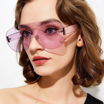 Vintage Designer Sunglasses for Women - Fashion Marginal Frame