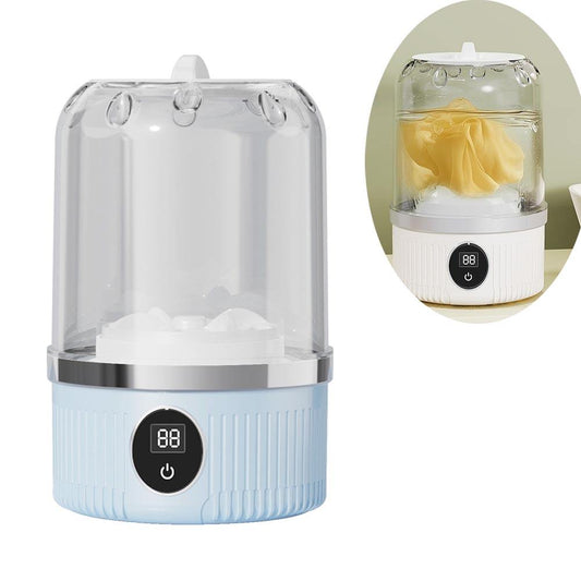Compact Foldable Electric Washing Machine Portable Mini Washer for Underwear, Socks & Dorm Use