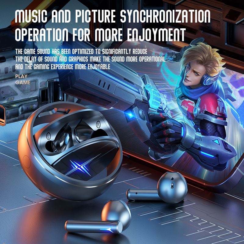 TWS V5.3 Wireless Gaming Earbuds – Spinning Top True Wireless Earphones & Headphones for Android & iOS