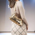 Vintage Lady Zipper Fashion Sequined Single Handle