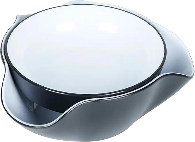 Ceramic Snack Serving Dish Double Dish Nut Bowl with Nut Seeds Shell Storage