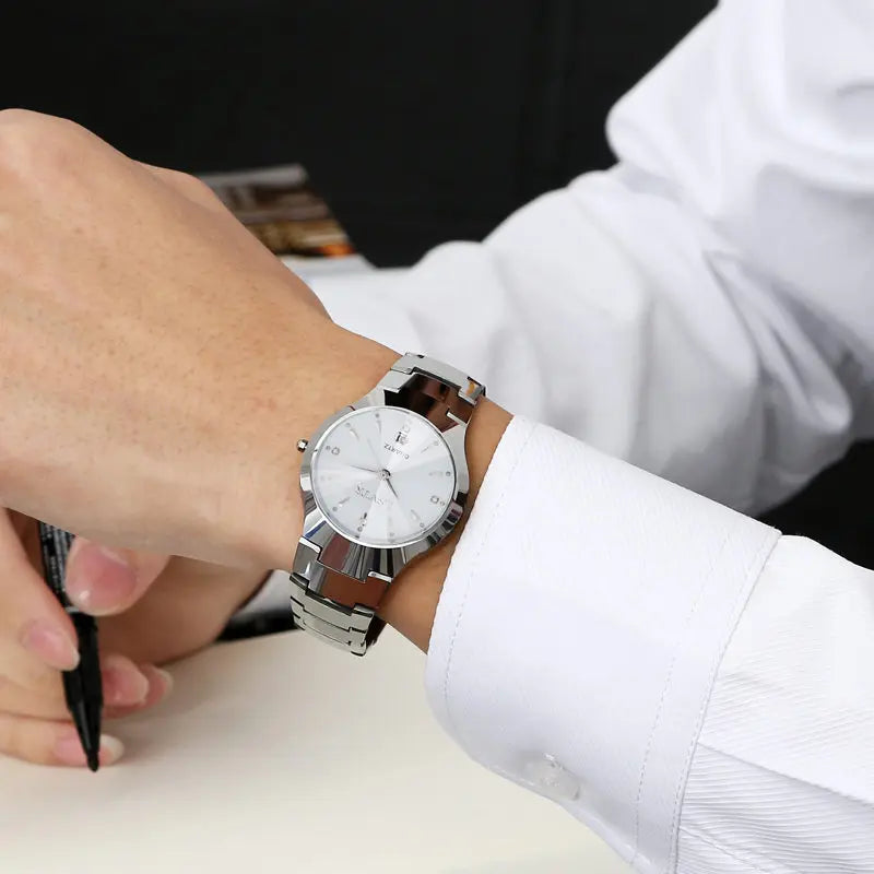 Luxury Waterproof Couple Watches - Stainless Steel