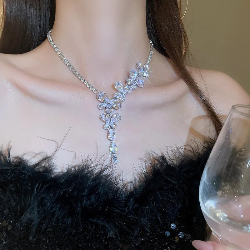 Elegant 925 Silver Butterfly Jewelry Set