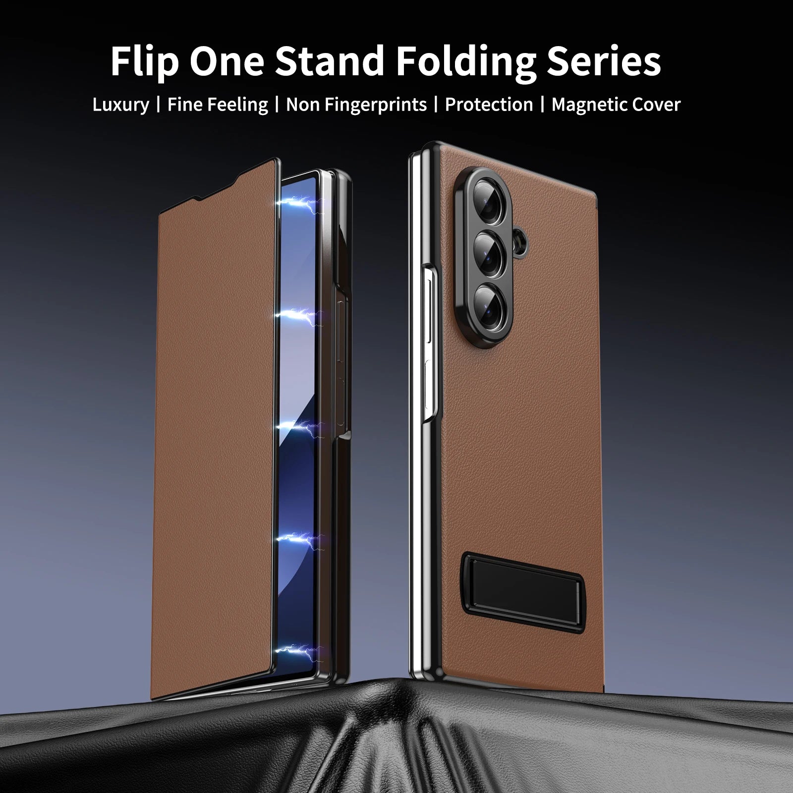 Luxury PU Leather Cell Phone Case for Samsung Z Fold