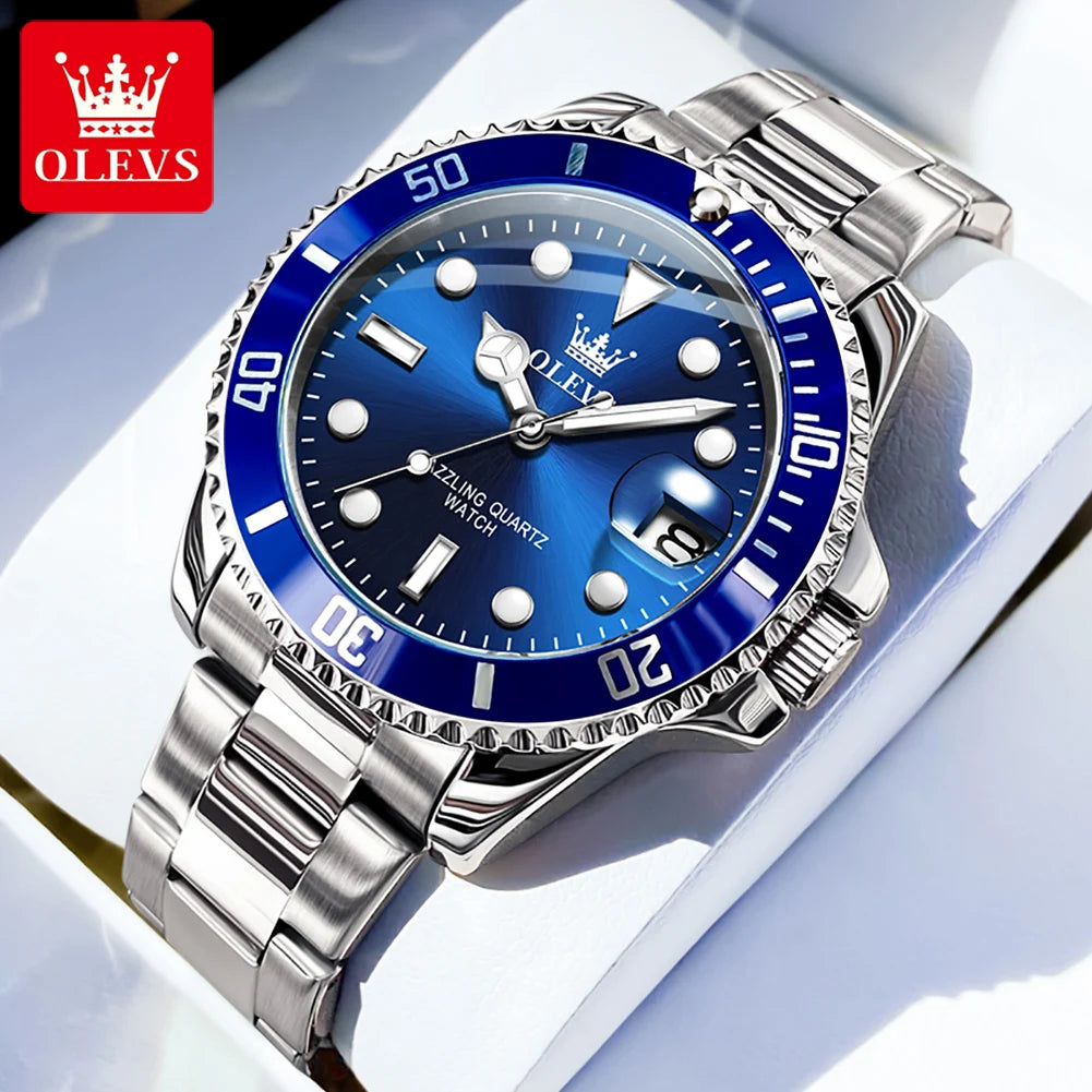 Luminous Waterproof Stainless Steel Men's Quartz Watch