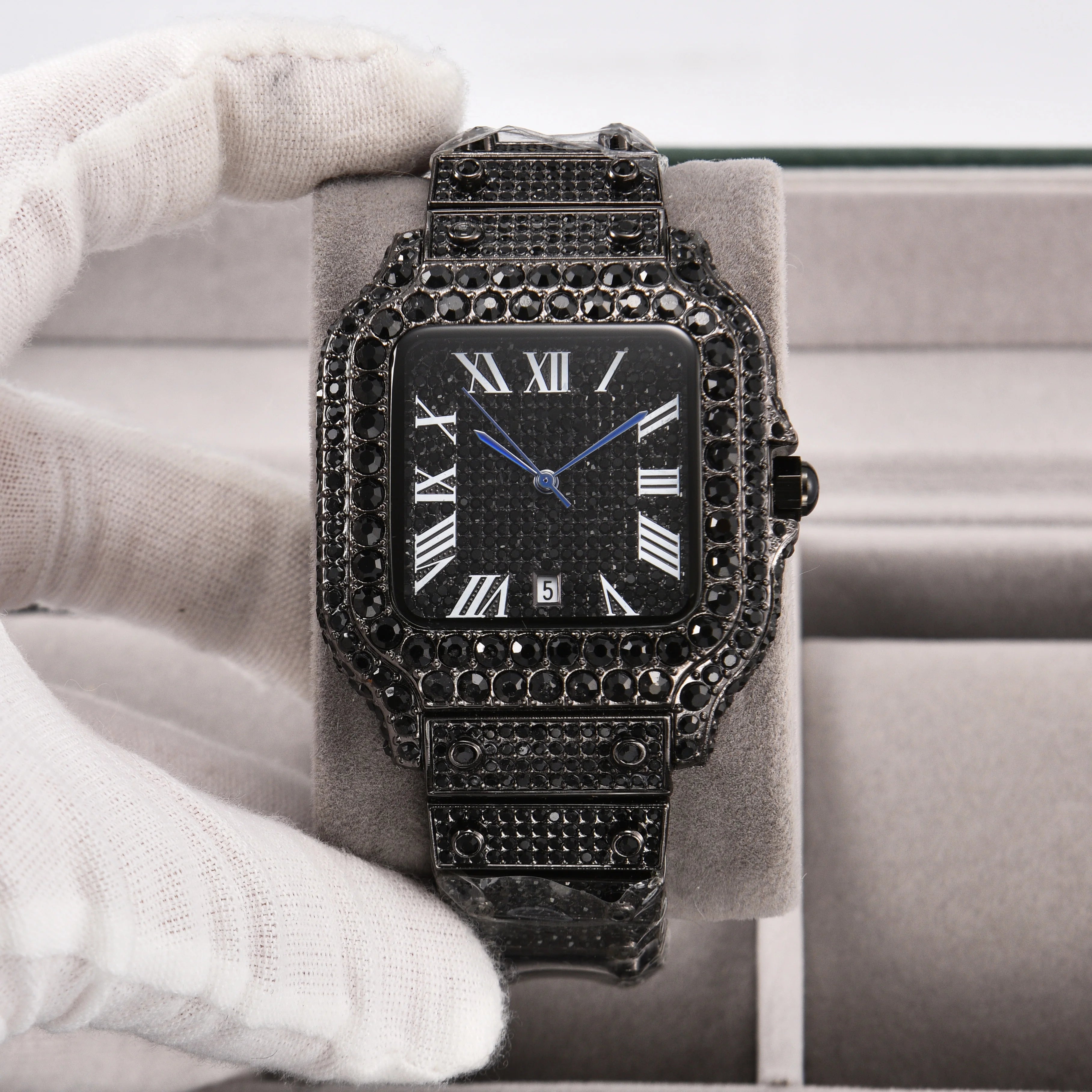 Luxury Square Diamond Watches for Men