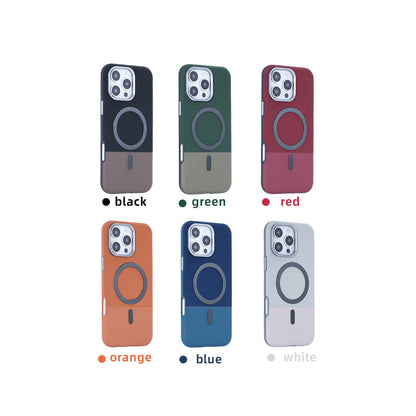 Magnetic Wireless iPhone Case –  Leather + TPU/PC Half-Full Cover, Compatible with iPhone 12–16 Pro Max