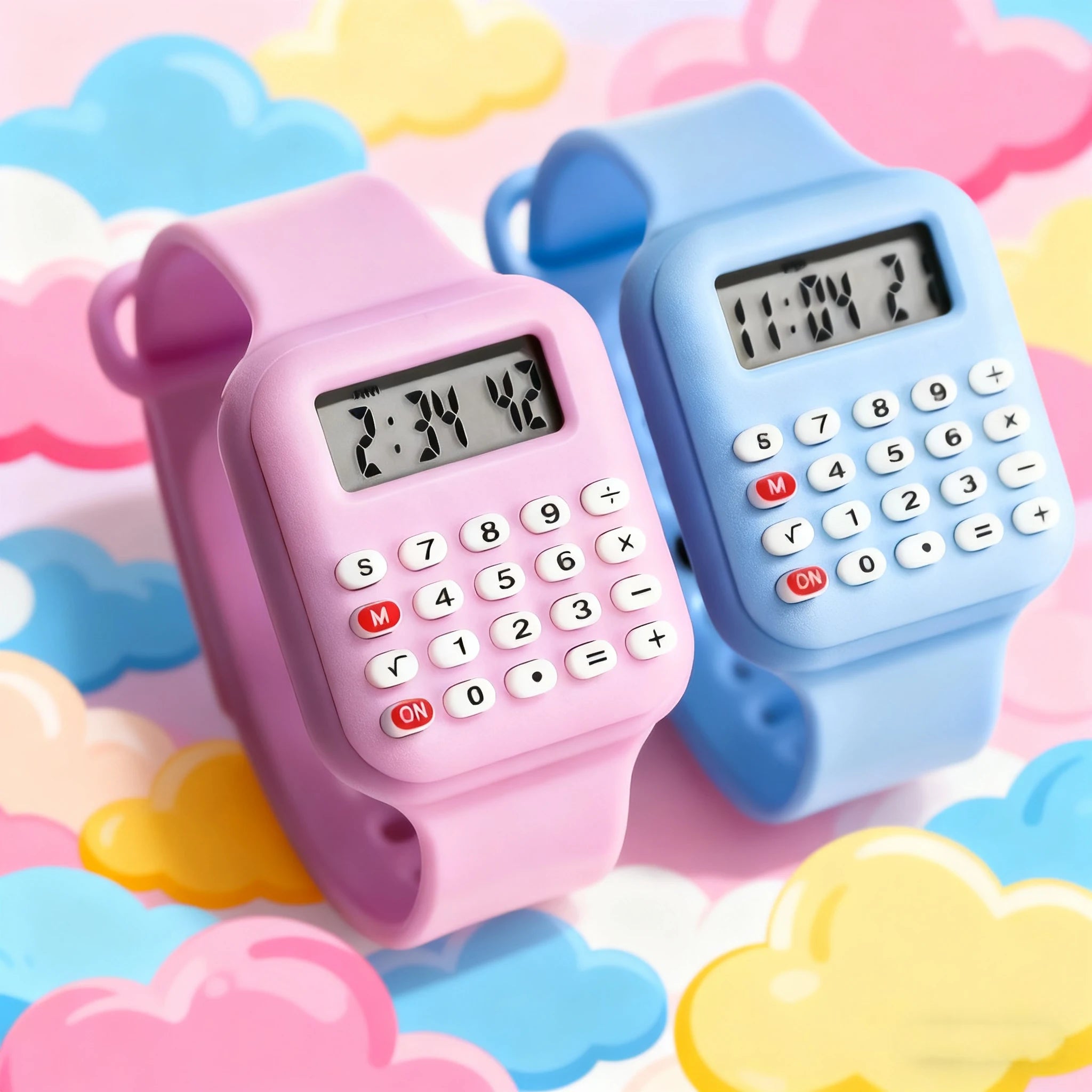 Kids Multifunctional LED Calculator Watch