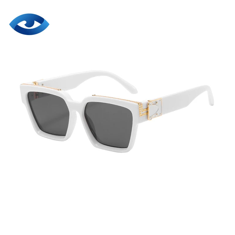 Luxury Men's Red Square Frame Sunglasses