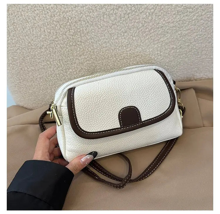 Fashion Women's Small Crossbody Bag PU Leather Messenger Bags Zipper