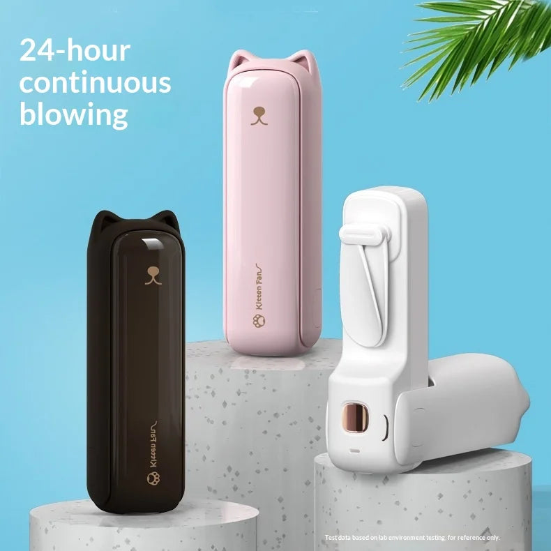 New USB Plastic Mini Handheld Fan with 3-in-1 Folding Design