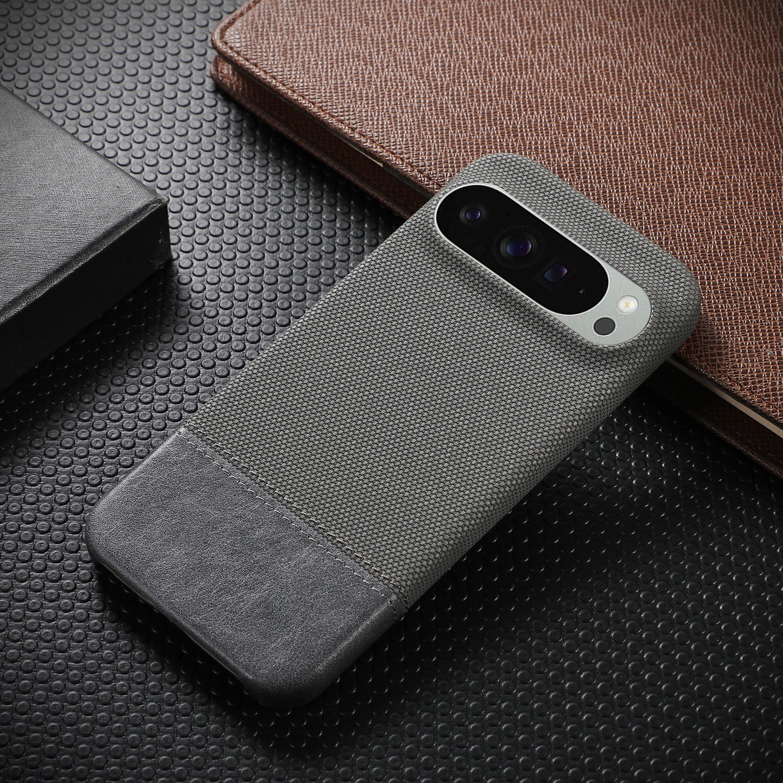 PU Leather Splicing Matte Back Cover for Google Pixel