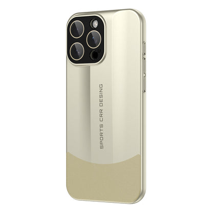 Frosted Transparent Hard PC iPhone Case with PU Leather Bumper & Camera Lens Protector – Fits iPhone 12 to iPhone 16