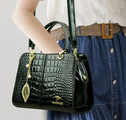 Large Capacity Shoulder Bag Handbag Grain Fashion Bags for Ladies