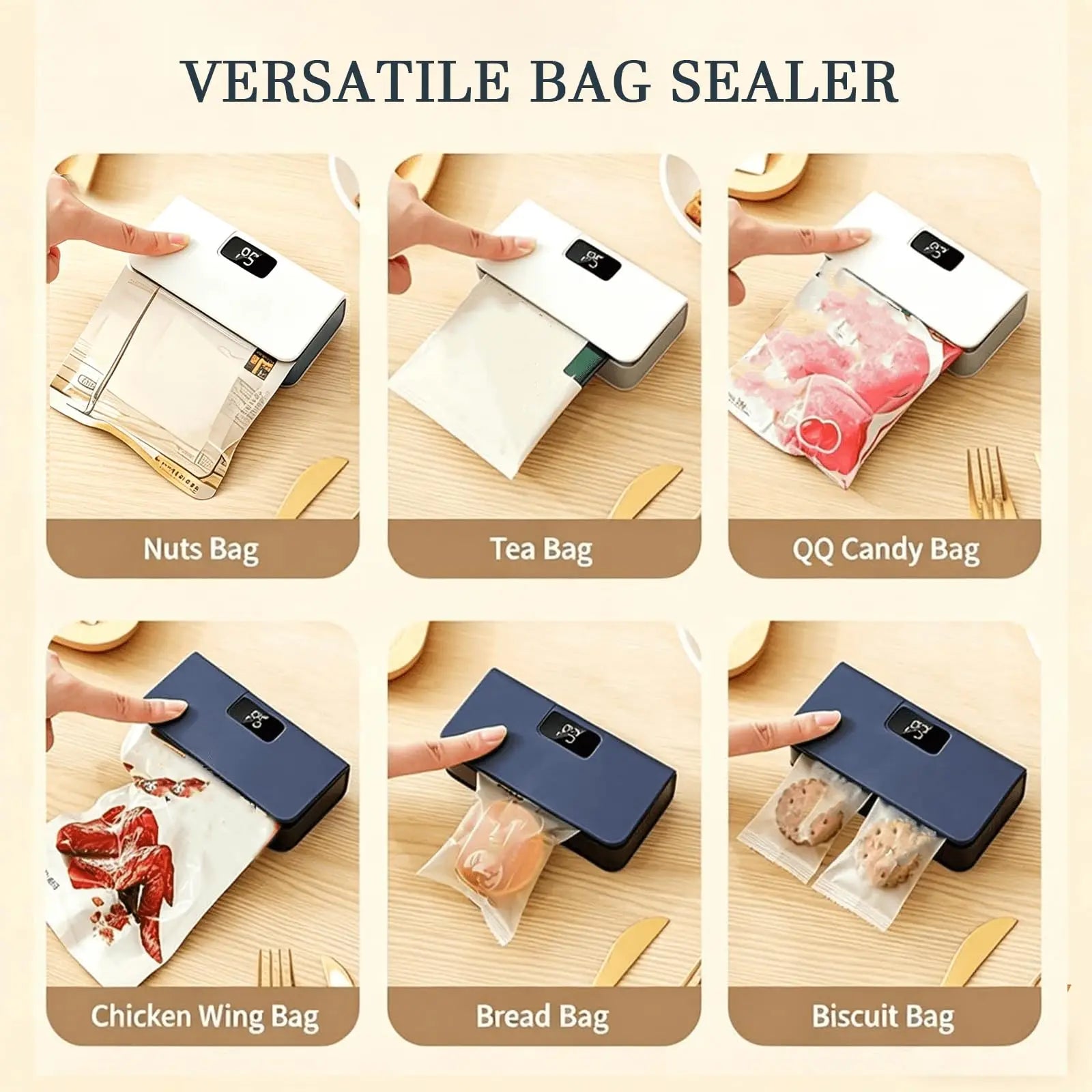 Portable Mini Vacuum Sealer Dual Purpose Airtight Snack & Food