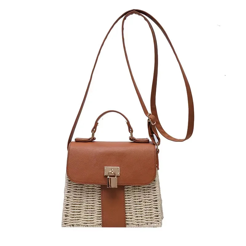 Design Fashionable Ladie's Crossbody Bag Straw Handbags for Women